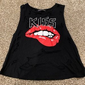 Kiss ripped T-shirt